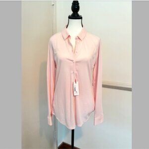 Desoto Pink Jersey Stretch Button-Down Shirt | Size 40 (S-M)